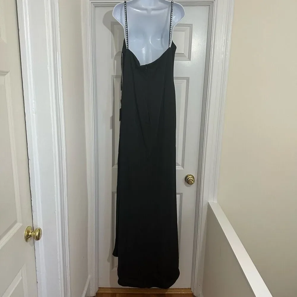 MAC DUGGAL IEENA CRYSTAL DETAIL SWEETHEART NECK TRUMPET BLACK - Picture 5 of 12